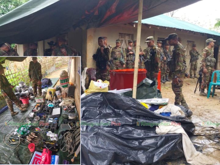 khagrachhari joint forces updf hidden base weapons recovery